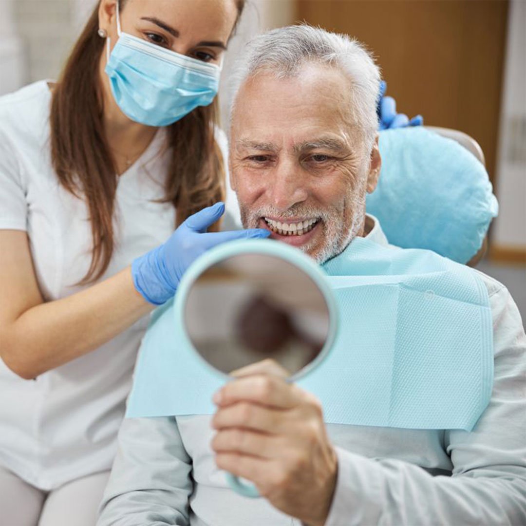 A fixed dental bridge restoration in Vista CA for patients seeking affordable dental work.