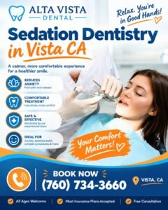 Relaxed patient receiving sedation dentistry in Vista, CA at Alta Vista Dental